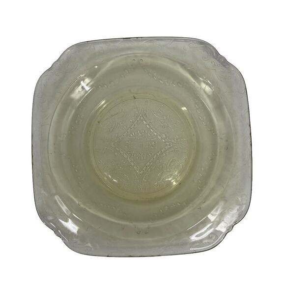 Vintage Federal Yellow Madrid Depression Glass Plates & Tumbler Glass - Picture 3 of 8
